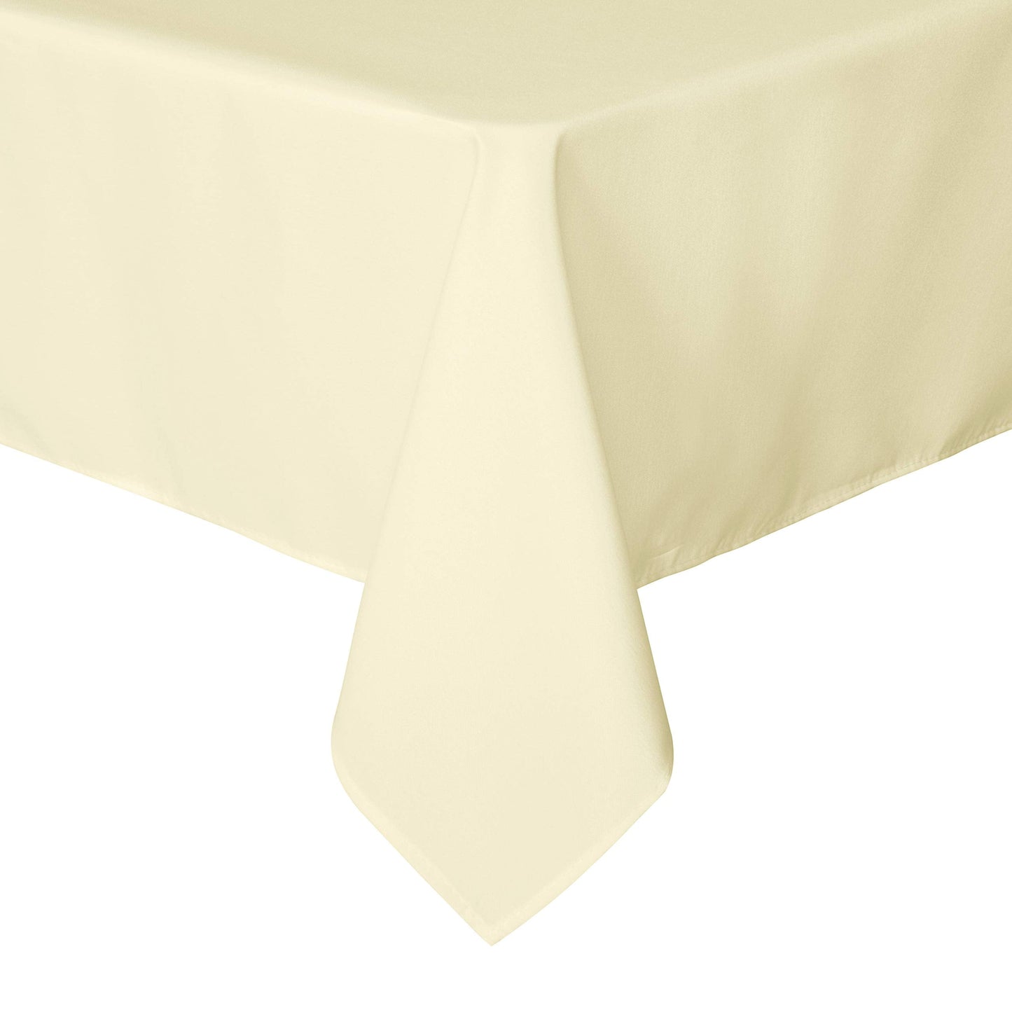 Stain and Wrinkle Resistant Fitable Beige Table Cloth Rectangle 52x70 Inch, Reusable and Washable Polyester Fabric Table Covers for Party, Wedding and Banquet Decoration