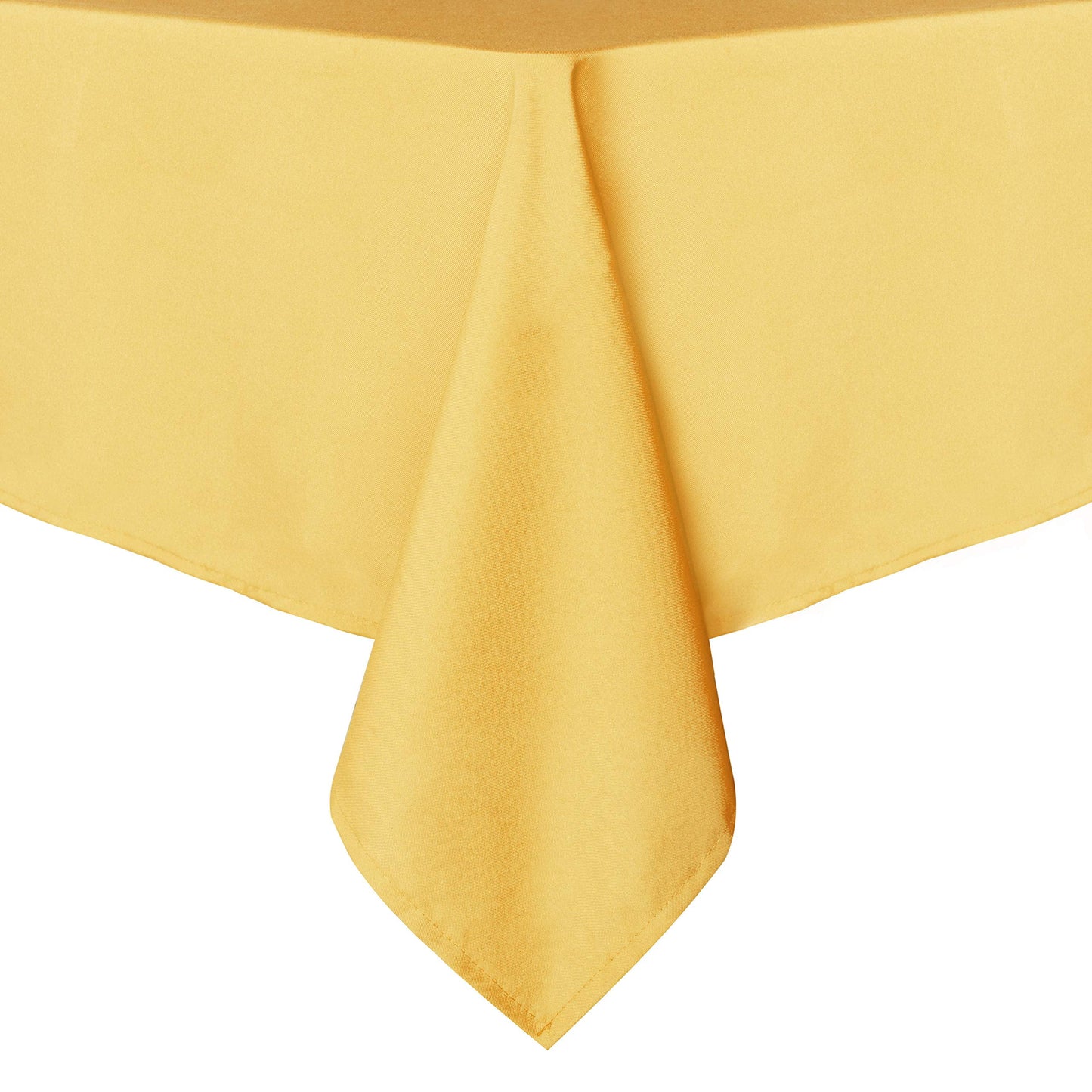 Stain and Wrinkle Resistant Fitable Yellow Table Cloth Rectangle 60x140 Inch, Reusable and Washable Polyester Fabric Table Covers for Party, Wedding and Banquet Decoration