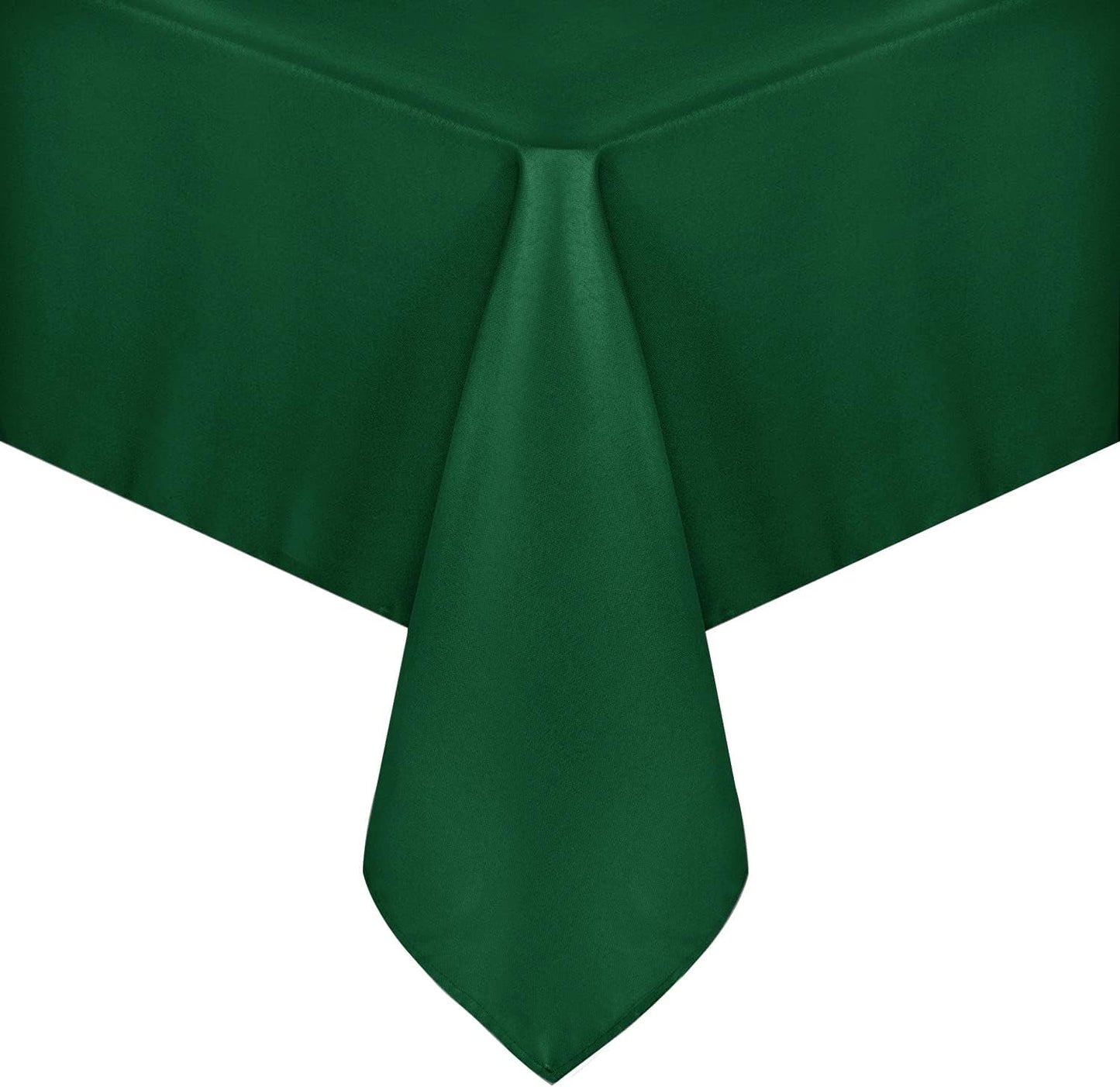 Stain and Wrinkle Resistant Fitable Hunter Green Table Cloth Rectangle 60x120 Inch, Reusable and Washable Polyester Fabric Table Covers for Party, Wedding and Banquet Decoration