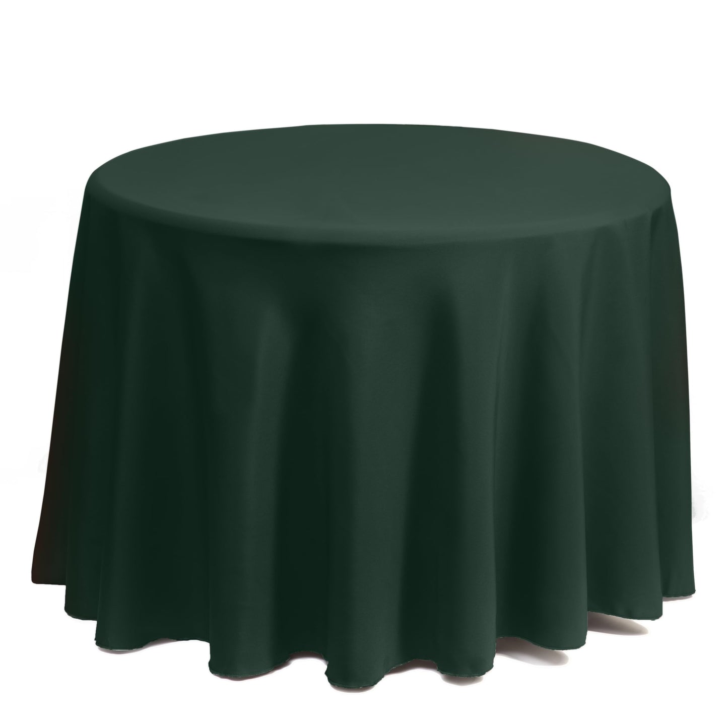 Stain and Wrinkle Resistant Fitable Hunter Green Table Cloth 60 Inch Round, Reusable and Washable Polyester Fabric Table Covers for Party, Wedding and Banquet Decoration