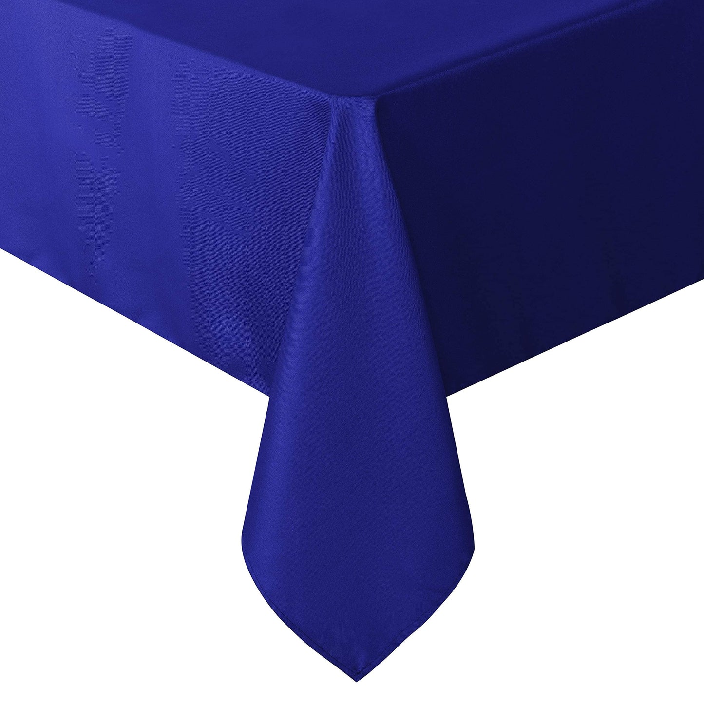 Stain and Wrinkle Resistant Fitable Navy Blue Table Cloth Rectangle 60x84 Inch, Reusable and Washable Polyester Fabric Table Covers for Party, Wedding and Banquet Decoration