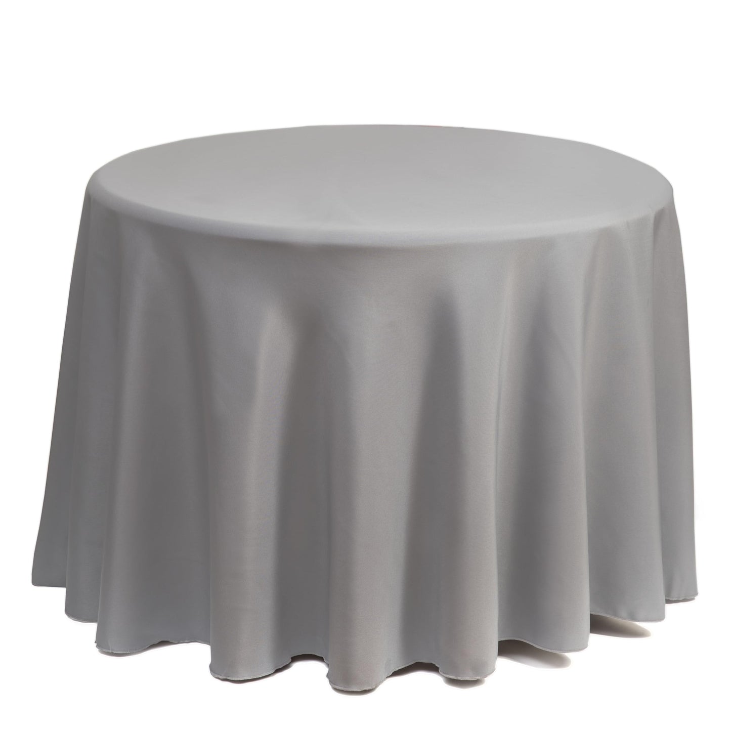 Stain and Wrinkle Resistant Fitable Gray Table Cloth 70 Inch Round, Reusable and Washable Polyester Fabric Table Covers for Party, Wedding and Banquet Decoration