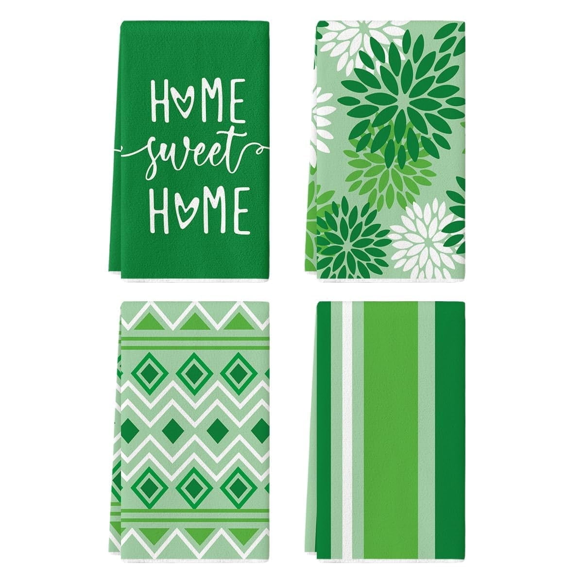 Green St. Patrick's Day Tea Towels, 4 Count