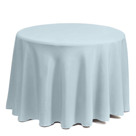 Stain and Wrinkle Resistant Fitable Aqua Table Cloth 70 Inch Round, Reusable and Washable Polyester Fabric Table Covers for Party, Wedding and Banquet Decoration