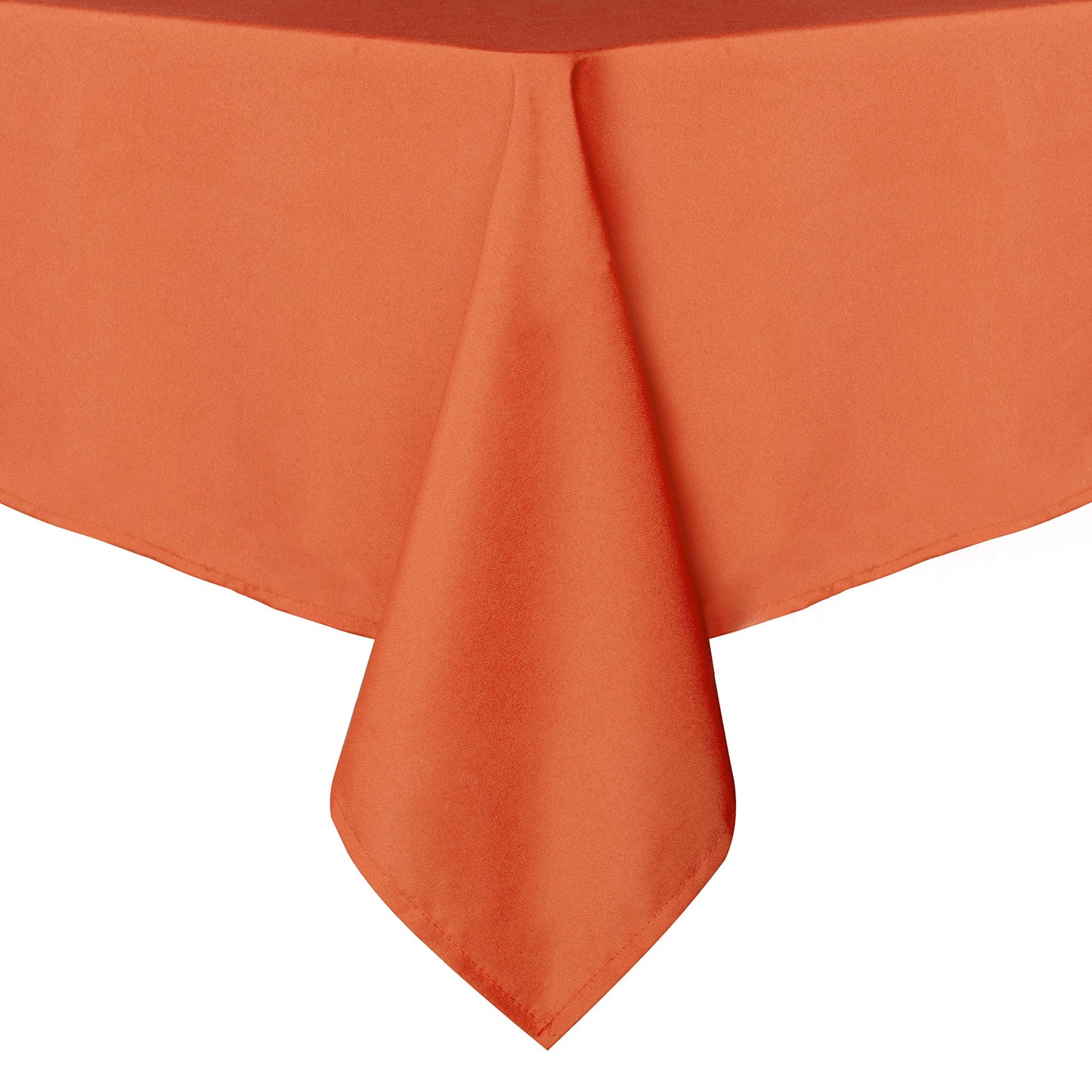 Stain and Wrinkle Resistant Fitable Orange Table Cloth Rectangle 60x140 Inch, Reusable and Washable Polyester Fabric Table Covers for Party, Wedding and Banquet Decoration