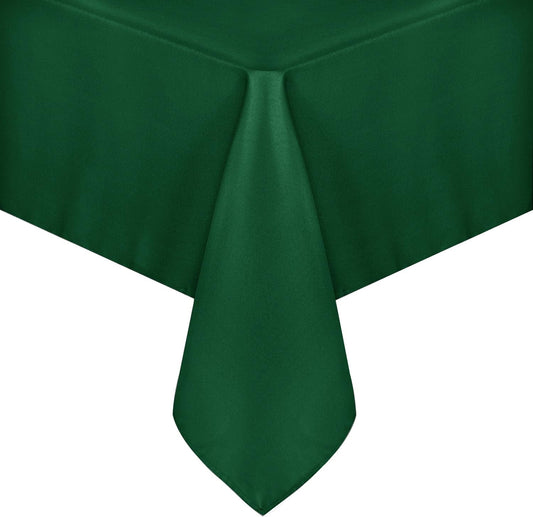 Stain and Wrinkle Resistant Fitable Hunter Green Table Cloth Rectangle 52x70 Inch, Reusable and Washable Polyester Fabric Table Covers for Party, Wedding and Banquet Decoration