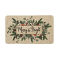 Artoid Mode Merry&Bright Eucalyptus Leaves Holly Christmas Doormat, Winter Xmas Home Decor Low-Profile Switch Rug Door Mat Floor Mat for Indoor Outdoor 17x29 Inch