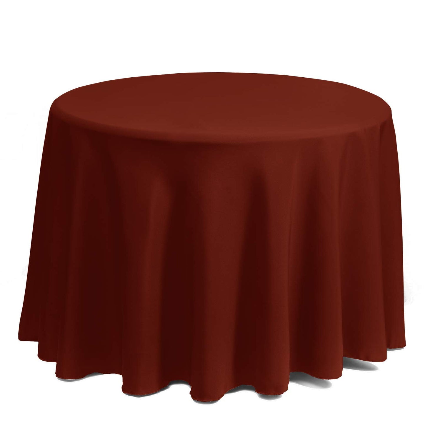 Stain and Wrinkle Resistant Fitable Hunter Rust Table Cloth 60 Inch Round, Reusable and Washable Polyester Fabric Table Covers for Party, Wedding and Banquet Decoration