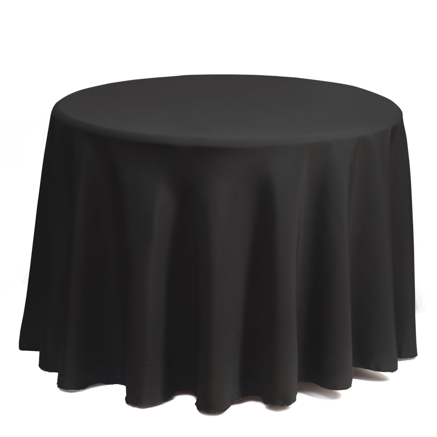 Stain and Wrinkle Resistant Fitable Black Table Cloth 70 Inch Round, Reusable and Washable Polyester Fabric Table Covers for Party, Wedding and Banquet Decoration