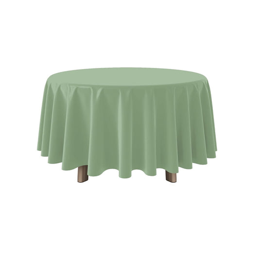 Stain and Wrinkle Resistant Fitable Fern Green Table Cloth 60 Inch Round, Reusable and Washable Polyester Fabric Table Covers for Party, Wedding and Banquet Decoration