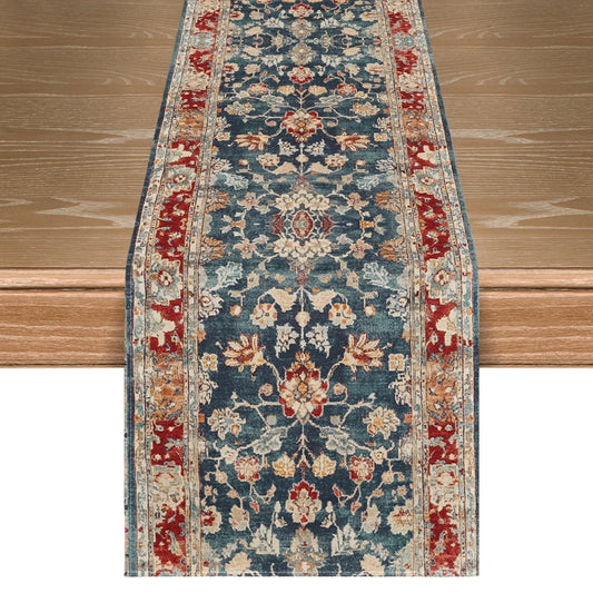 Boho Bohemian Table Runner, Rustic Farmhouse Kitchen Dining Table Decoration 13x72 Inch