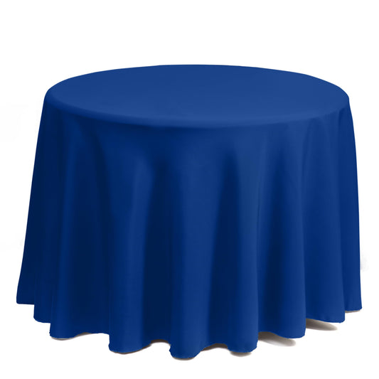Stain and Wrinkle Resistant Fitable Navy Blue Table Cloth 70 Inch Round, Reusable and Washable Polyester Fabric Table Covers for Party, Wedding and Banquet Decoration