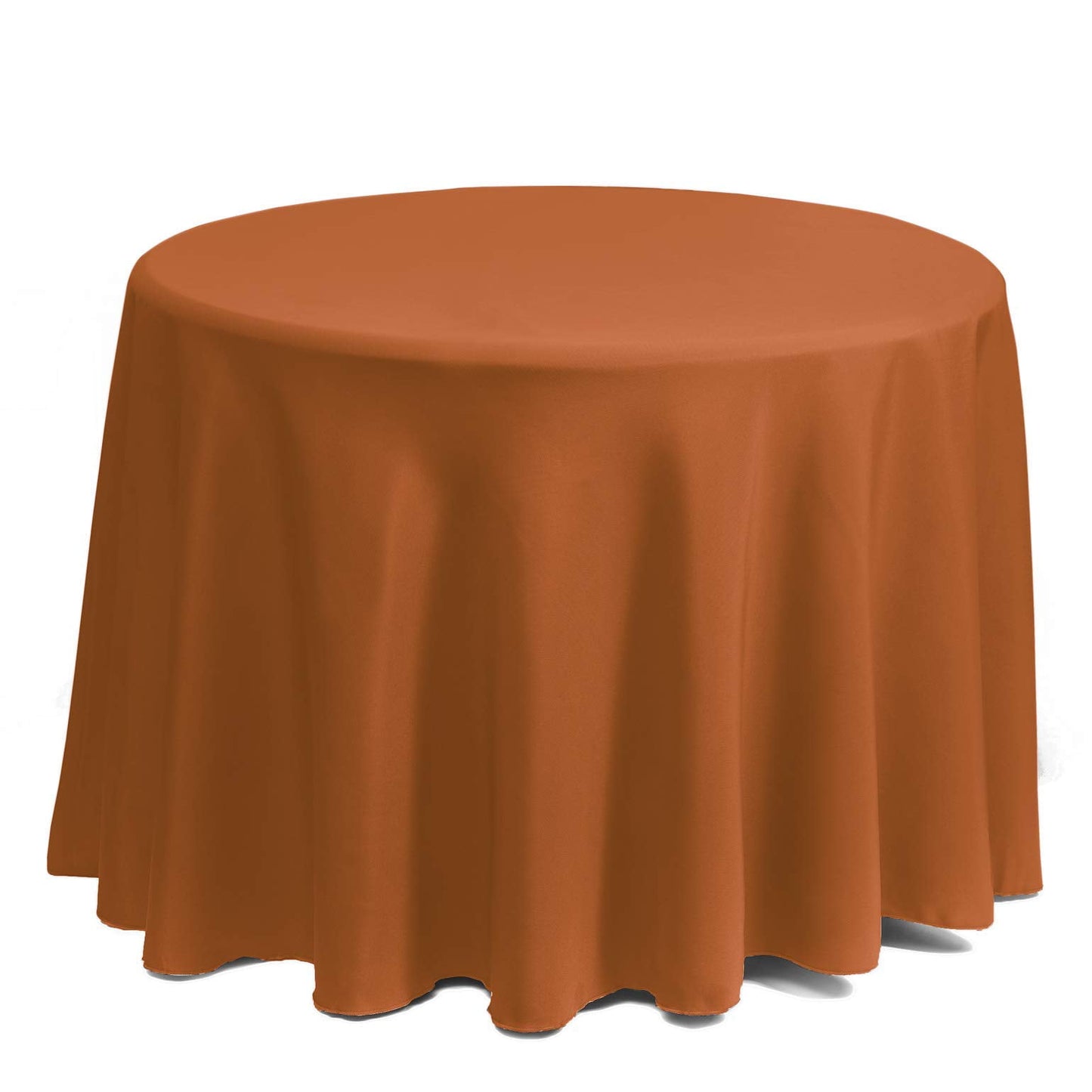 Stain and Wrinkle Resistant Fitable Orange Table Cloth 60 Inch Round, Reusable and Washable Polyester Fabric Table Covers for Party, Wedding and Banquet Decoration